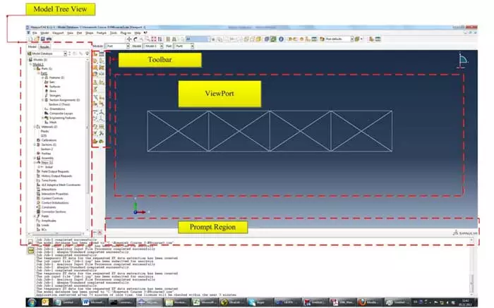 فضای کاری Abaqus/CAE