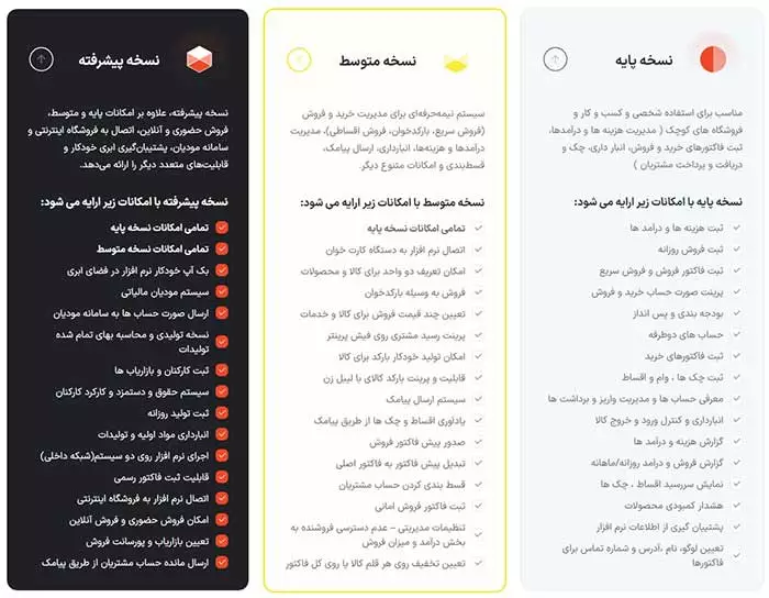 نسخه های مختلف