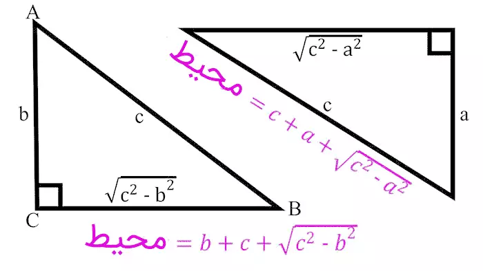 محیط مثلث با مثال