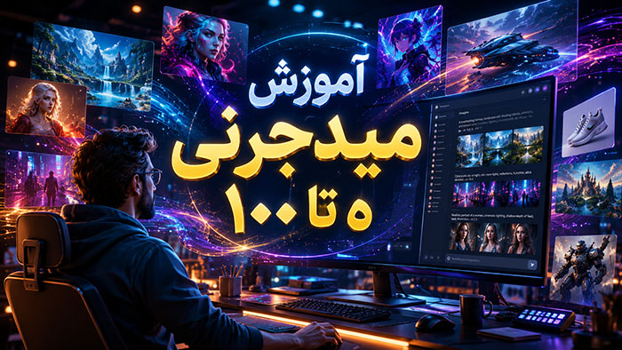 آموزش میدجرنی: 0 تا 100 ورود، کار با عکس و پرامپت (آنلاین و اندروید)