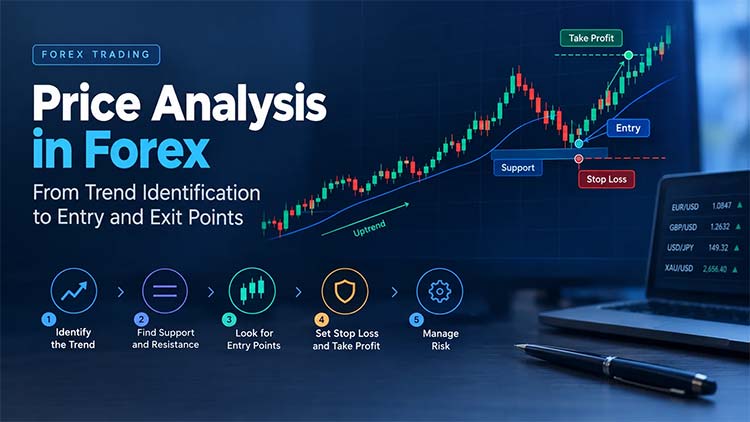 آموزش تحلیل قیمت در بازار فارکس؛ از تشخیص روند تا تعیین نقطه ورود و خروج