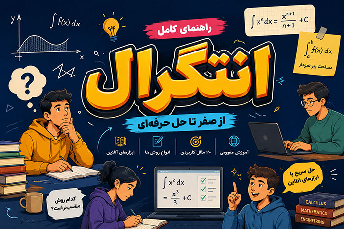 انتگرال: آموزش 0 تا 100 انواع آن با 20 مثال و روش محاسبه آنلاین