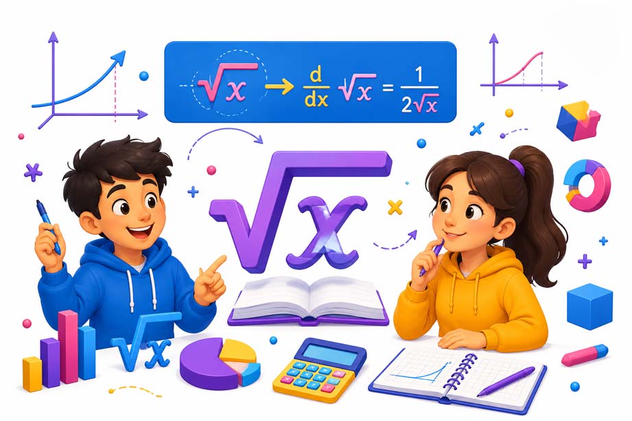 مشتق رادیکال: آموزش 0 تا 100 با مثال و اثبات آن (و PDF) 