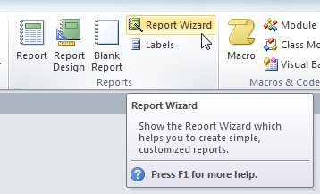 creating reports in microsoft acess