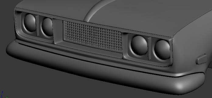 3ds max car front grill