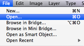 File > Open Image in Menu