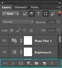Layers Palette - Layers buttons