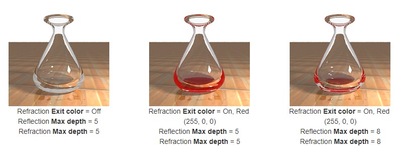 مثال Refraction Exit Color