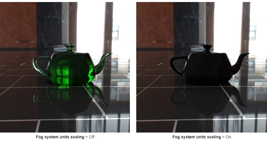 مثال Fog System Units Scaling