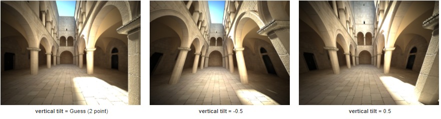 مثالی از Vertical Tilt- Camera Correction