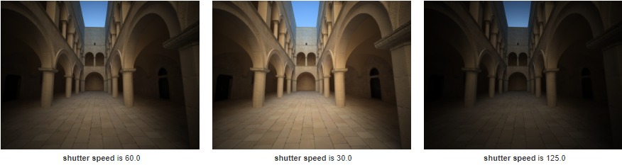 مثالی از Exposure Control – Shutter Speed
