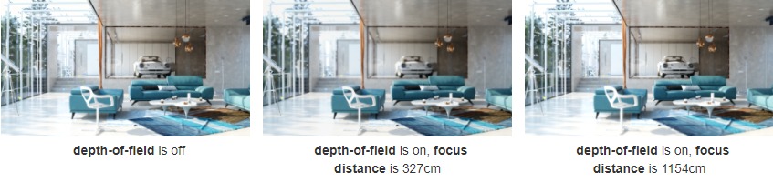 مثالی از depth-of-field -DOF