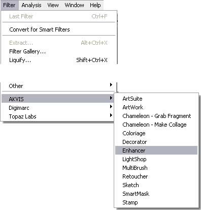 Filter -> AKVIS -> Enhancer