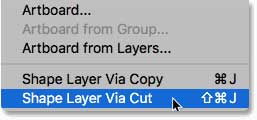 انتخاب Shape Layer via Cut