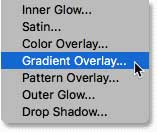 لیست Gradient Overlay