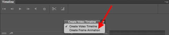 گزینه Create Frame Animation را انتخاب کنید