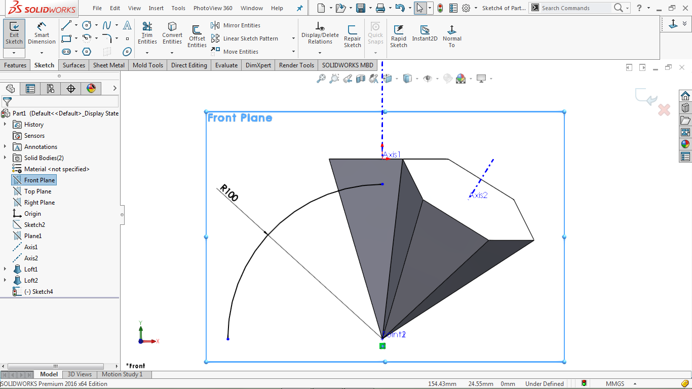 ابزارTools> Dimensions> Solid Polygon tool