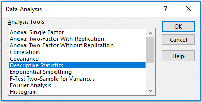 Descriptive Statistics را انتخاب کرده