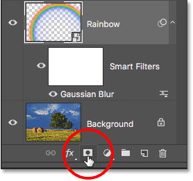 Clicking the Layer Mask icon. 