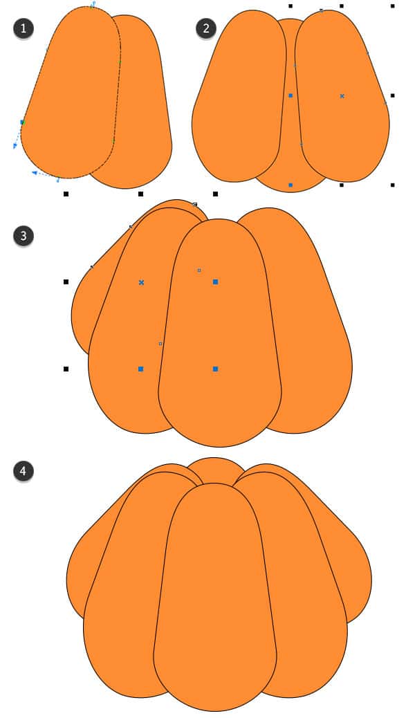 Copy and Paste Objects to Create Pumpkin