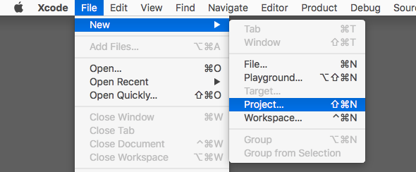 انتخاب مسیر File > New > Project