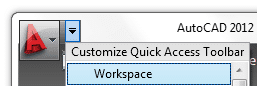 روی گزینه Workspace ضربه بزنید.