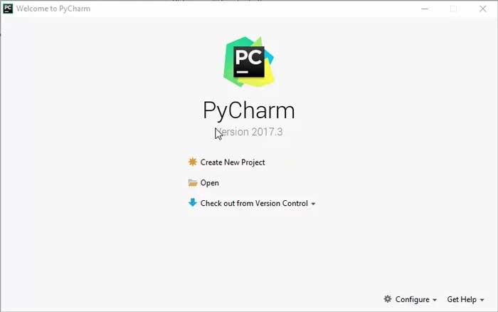 ویرایشگر PyCharm را باز کنید