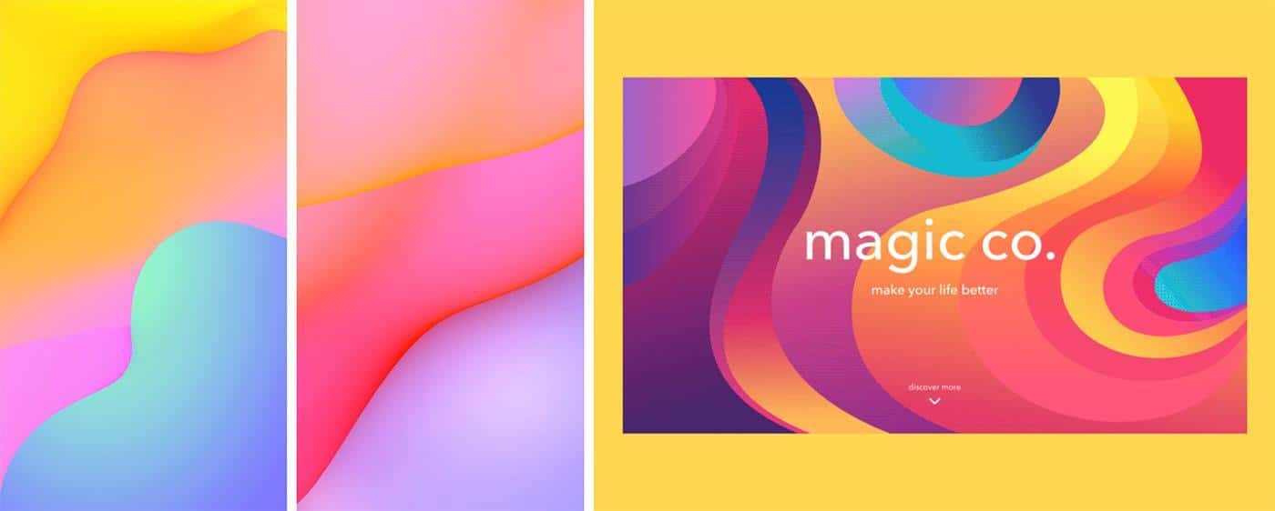 magic co yellow and multicolored graphic
