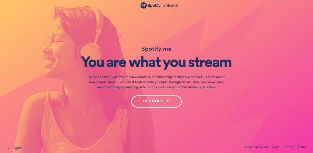 spotify orange and pink graphic