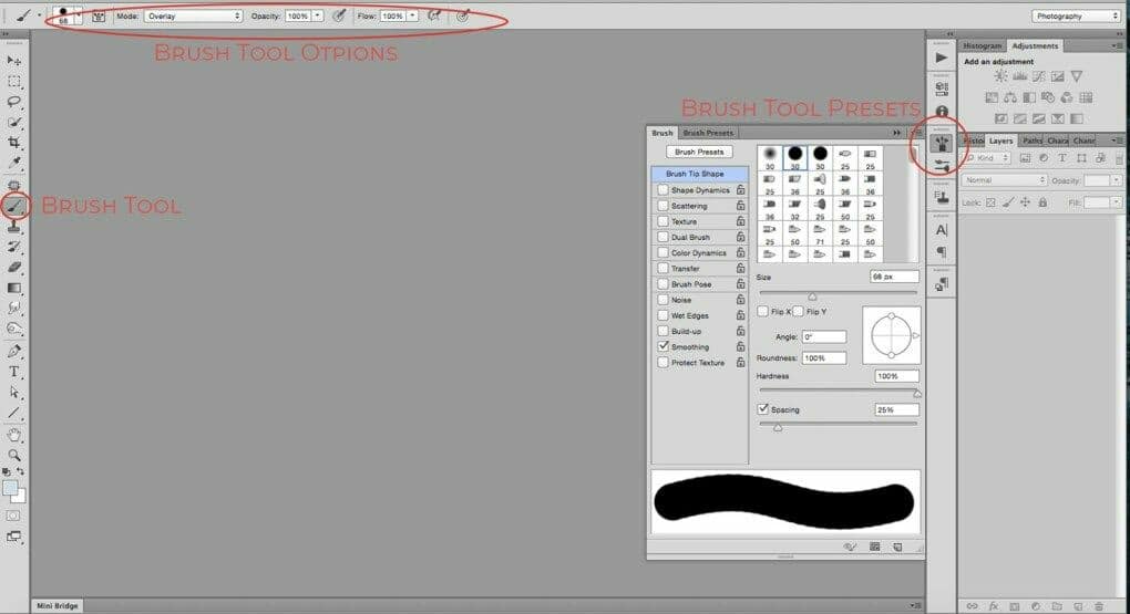 brush tools in photoshop