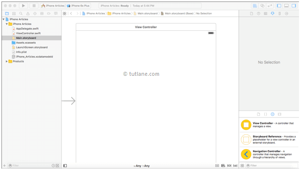 ios scroll view app storyboard file in xcode