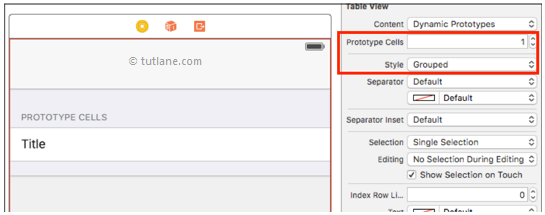 ios tableview change prototype cells in xcode