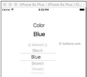 ios ui pickerview example result or output