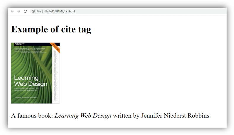 آموزش تگ cite در HTML