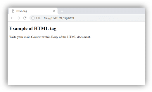 HTML html tag