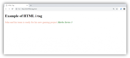 آموزش تگ i در HTML
