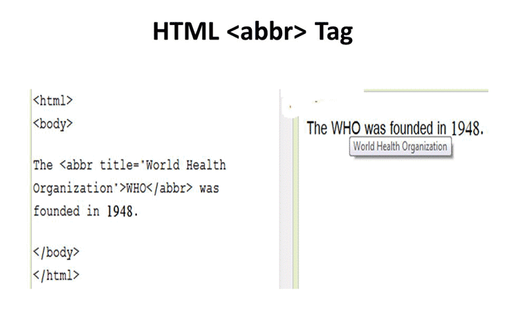 آموزش تگ abbr در HTML