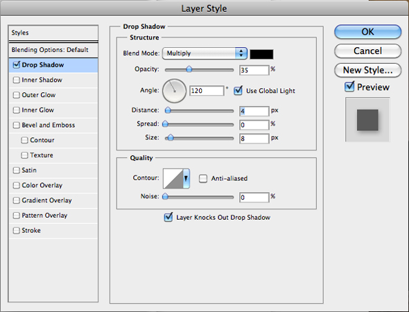 layer style>drop shadow تنظیم لغزنده ها-2