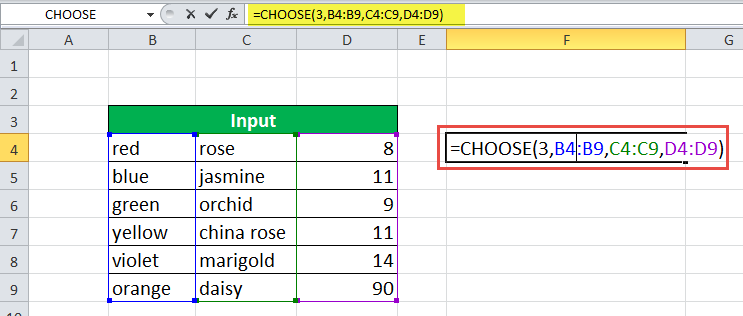 استفاده از تابع CHOOSE-3