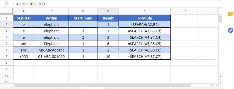 Search G Function
