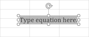 How to type exponents in Excel using Equation tool