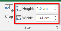 Manually Adjusting Picture Height Width