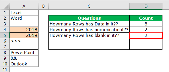 Row Count Example 4-1