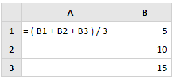 محاسبه میانگین با عملگرهای + و /-2