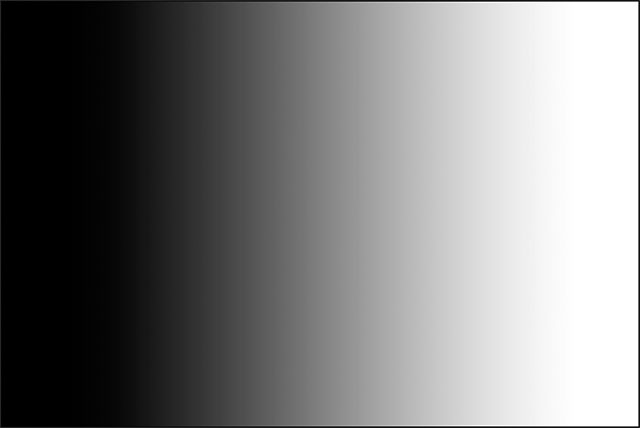 A black to white gradient drawn with the Gradient Tool. 