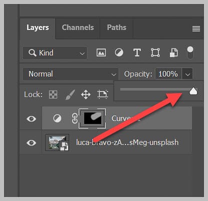 Changing the layer opacity