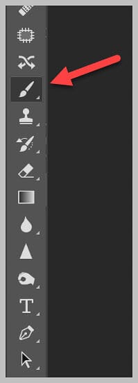 Selecting the Brush tool
