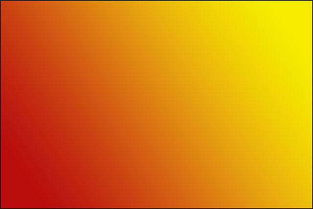 The new red to yellow gradient drawn with the Gradient Tool. 