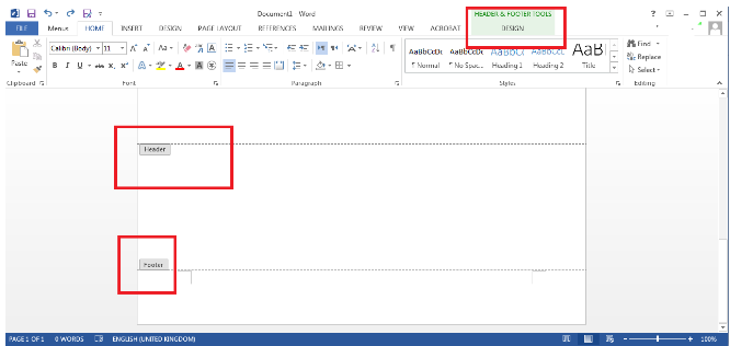 ایجاد هدر و فوتر در ورد (متفاوت و مشابه)