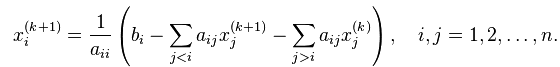 Gauss-Seidel method in MATLAB - Forward Substitution